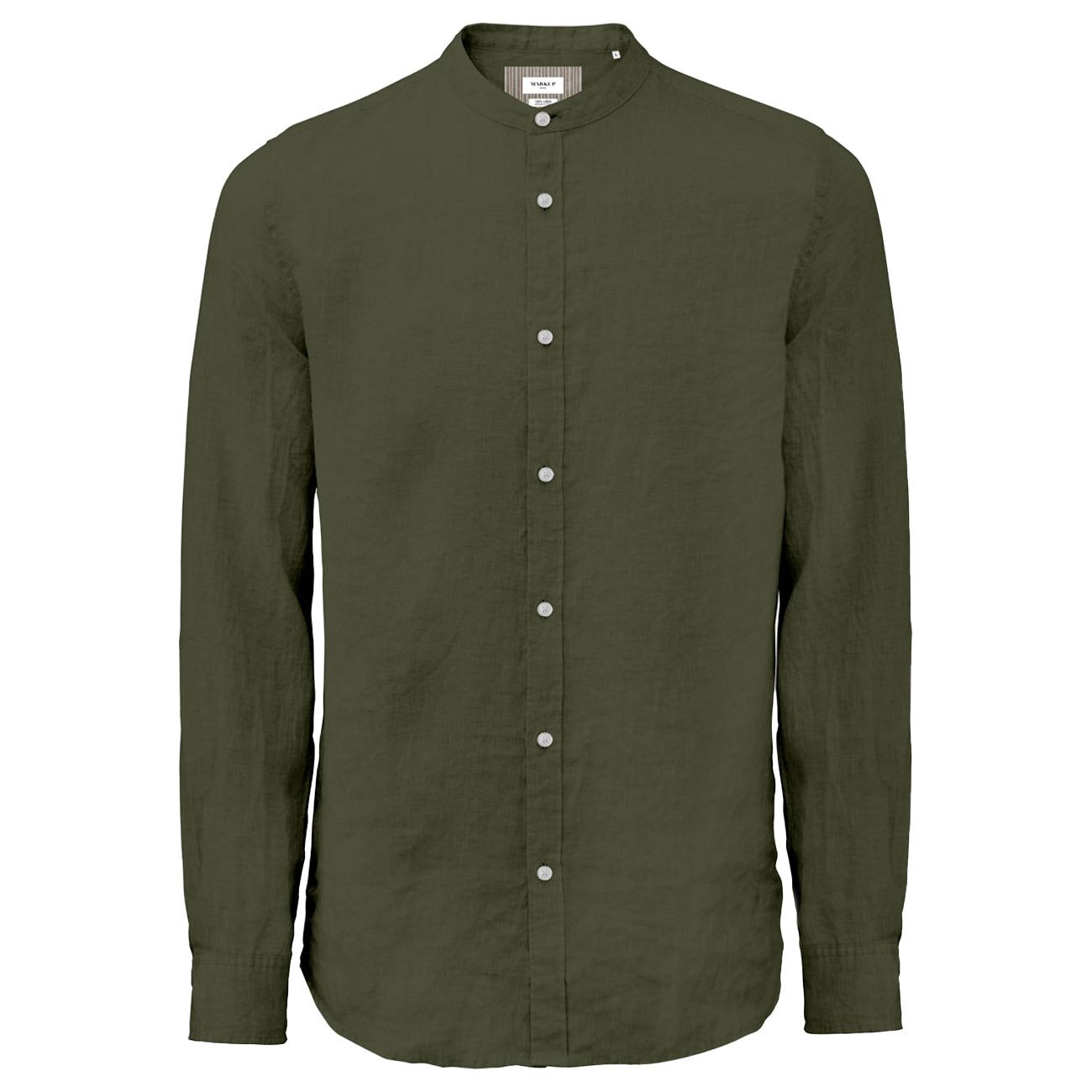 MARKUP Camicia Coreana In Lino MK13002 MILITARE 