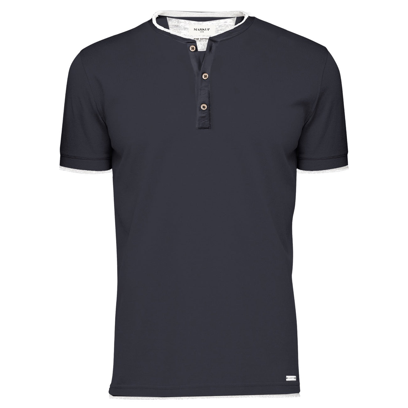 MARKUP T-Shirt Serafino Con Contrasti MK891019 BLUE 