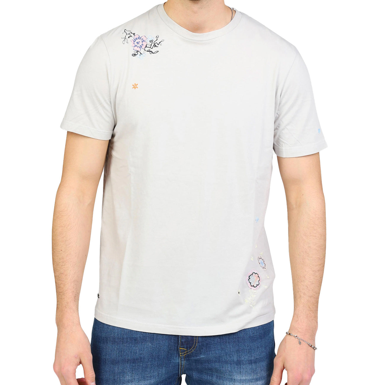 MARKUP T-Shirt Girocollo Manica Corta Jersey Tinto Capo MK891052 PERLA 