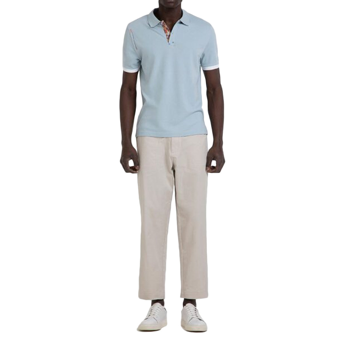 MARKUP Polo Mezza Manica Piquet Con Ricami MK891086 CELESTE 