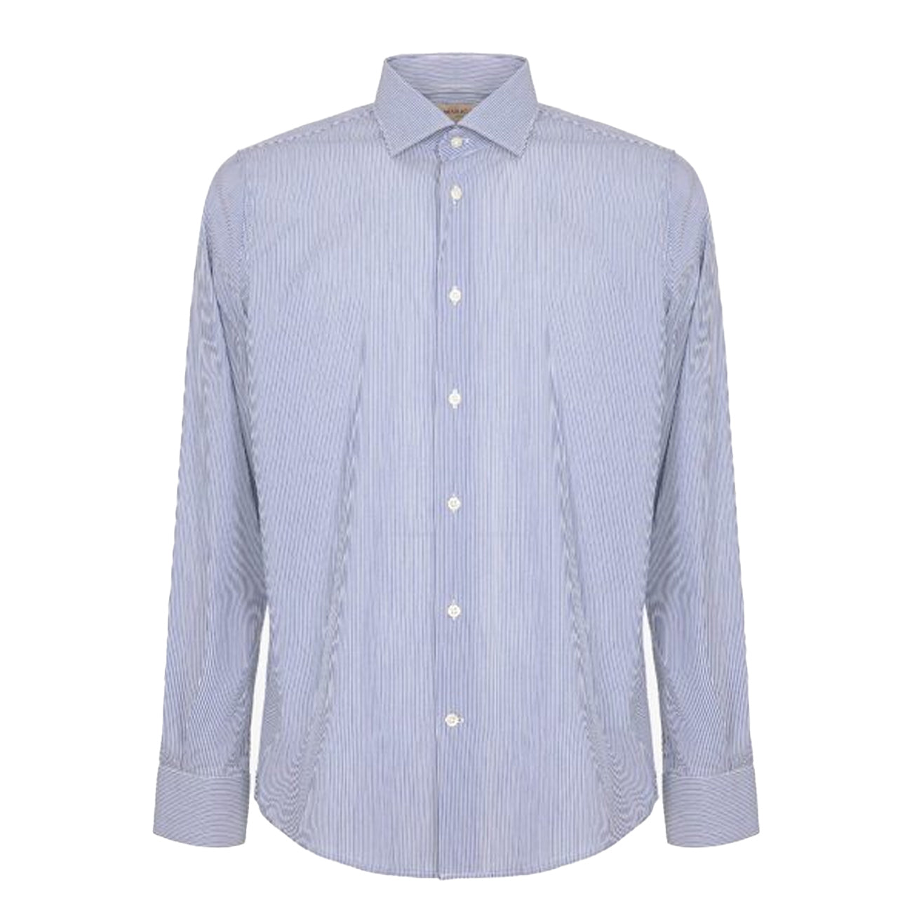 MARKUP Camicia Rigata Con Collo Italiano Uomo Blu MK893013 BLUE 