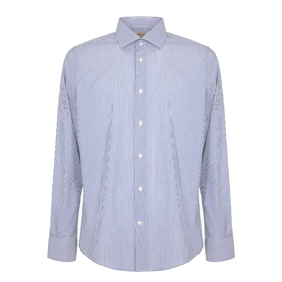 MARKUP Camicia Rigata Con Collo Italiano Uomo Blu MK893013 BLUE 