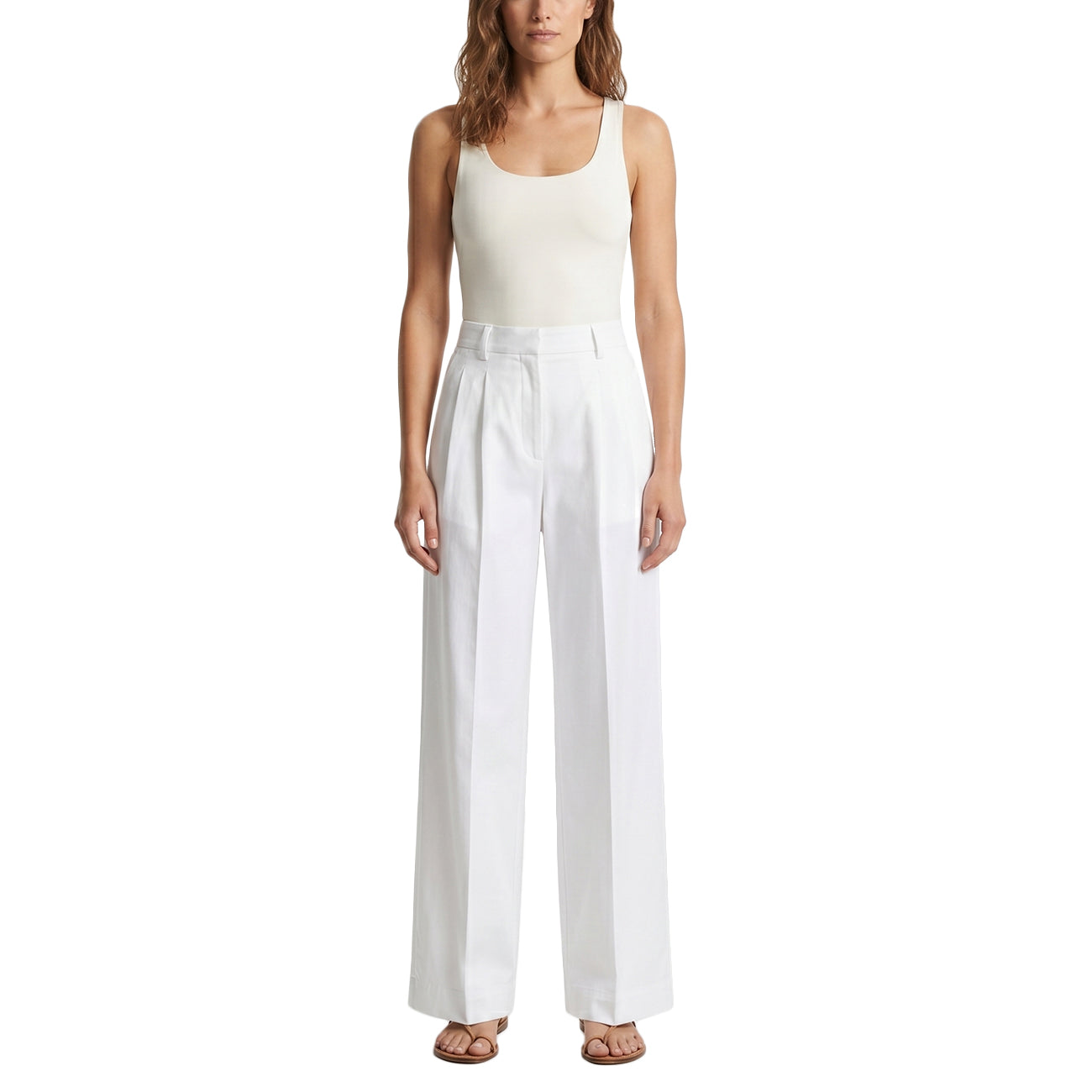 MASCHERONI Pantalone A Gamba Larga Con Pinces 2974 OTTICO 