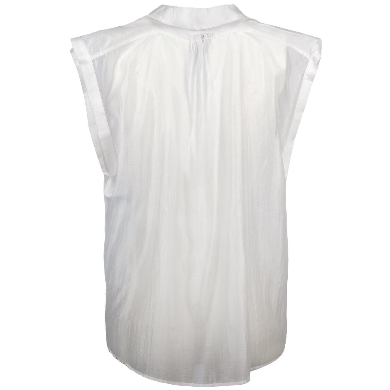 MASCHERONI Camicia Smanicata Con Collo Alla Coreana 4160 BIANCO 