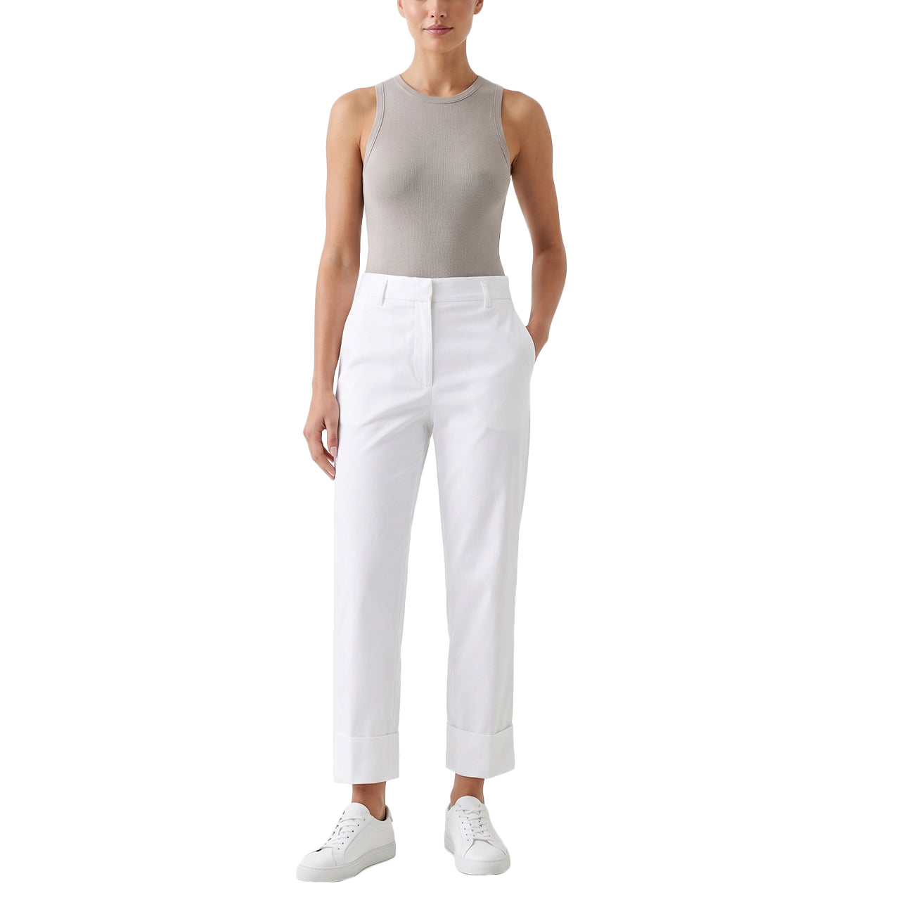 MASCHERONI Pantalone Con Risvolto In Polipene 4276 OTTICO 