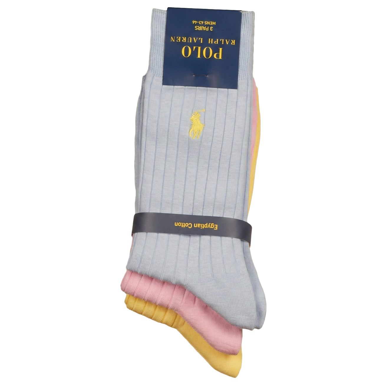 POLO RALPH LAUREN Egyptian Calze 3Pack In Cotone 449958867 003 BLUE/PINK/YELLOW 
