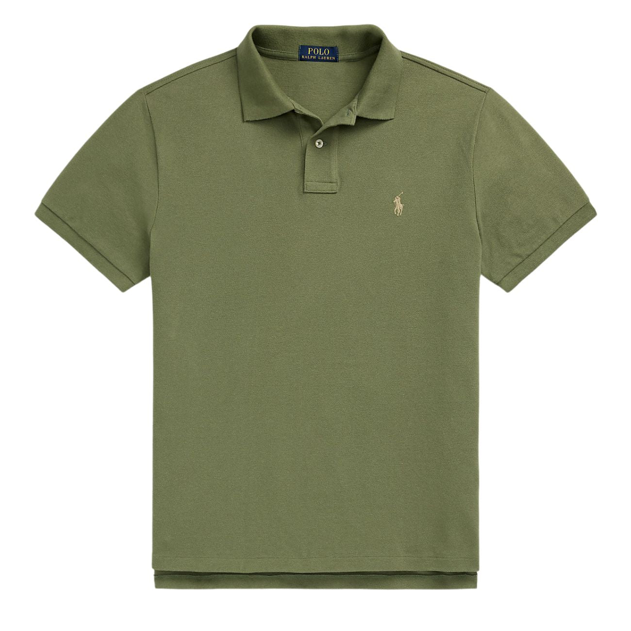 POLO RALPH LAUREN Polo Slim Fit Mesh Uomo Verde 710536856 436 GARDEN TRAIL/C8668 
