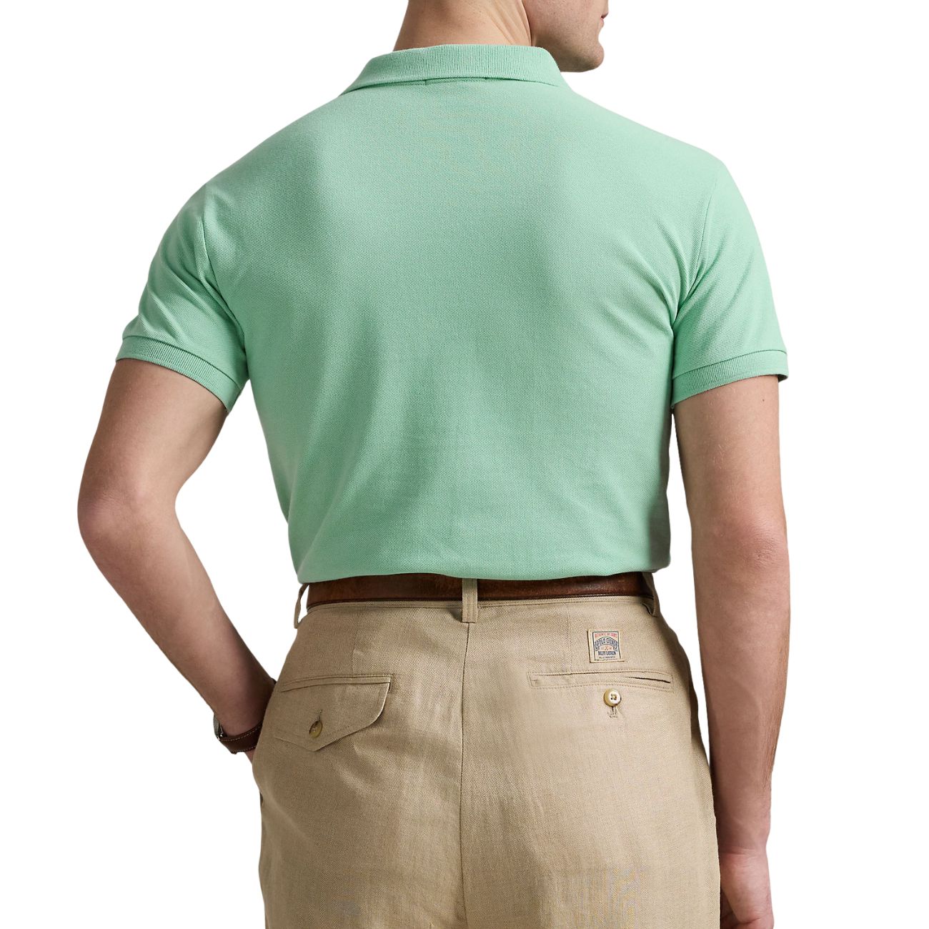 POLO RALPH LAUREN Polo Slim Fit Mesh Uomo Celadon 710536856 451 CELADON/C7215 