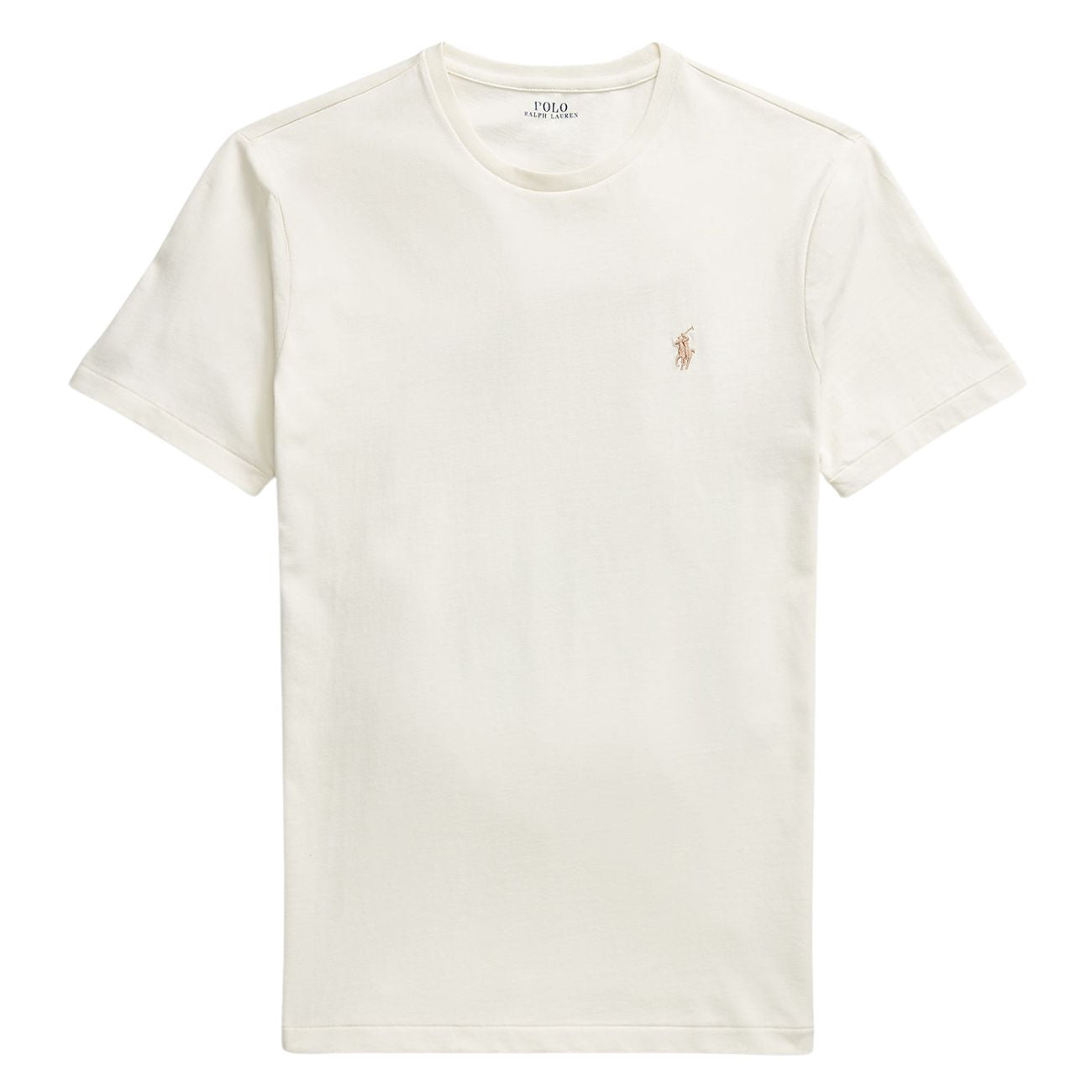 POLO RALPH LAUREN T.Shirt Girocollo Slim Fit Jersey Uomo Parchment Cream 710671438 350 PARCHMENT CREAM/C8634 