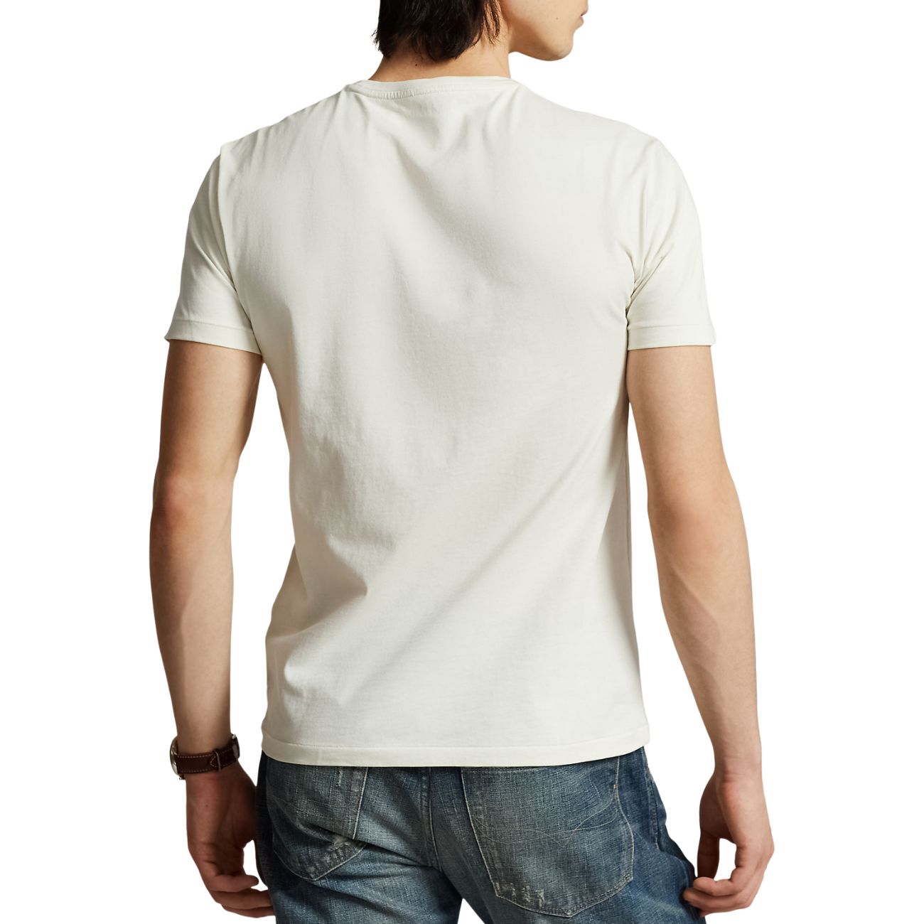 POLO RALPH LAUREN T.Shirt Girocollo Slim Fit Jersey Uomo Parchment Cream 710671438 350 PARCHMENT CREAM/C8634 