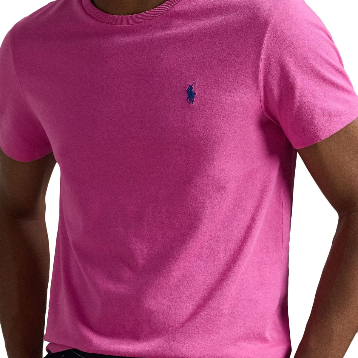 POLO RALPH LAUREN T-Shirt Girocollo Slim Fit Jersey Uomo Peony 710671438 405 PEONY/C7331 