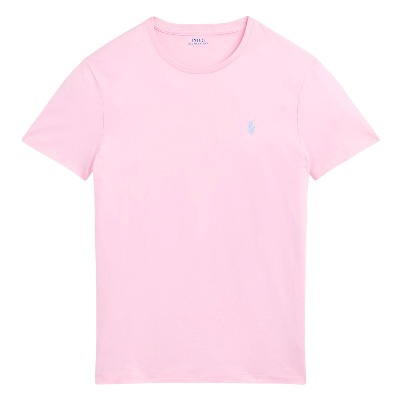 POLO RALPH LAUREN T-Shirt Girocollo Slim Fit Jersey Uomo Bath Pink 710671438 417 BATH PINK/C7172 