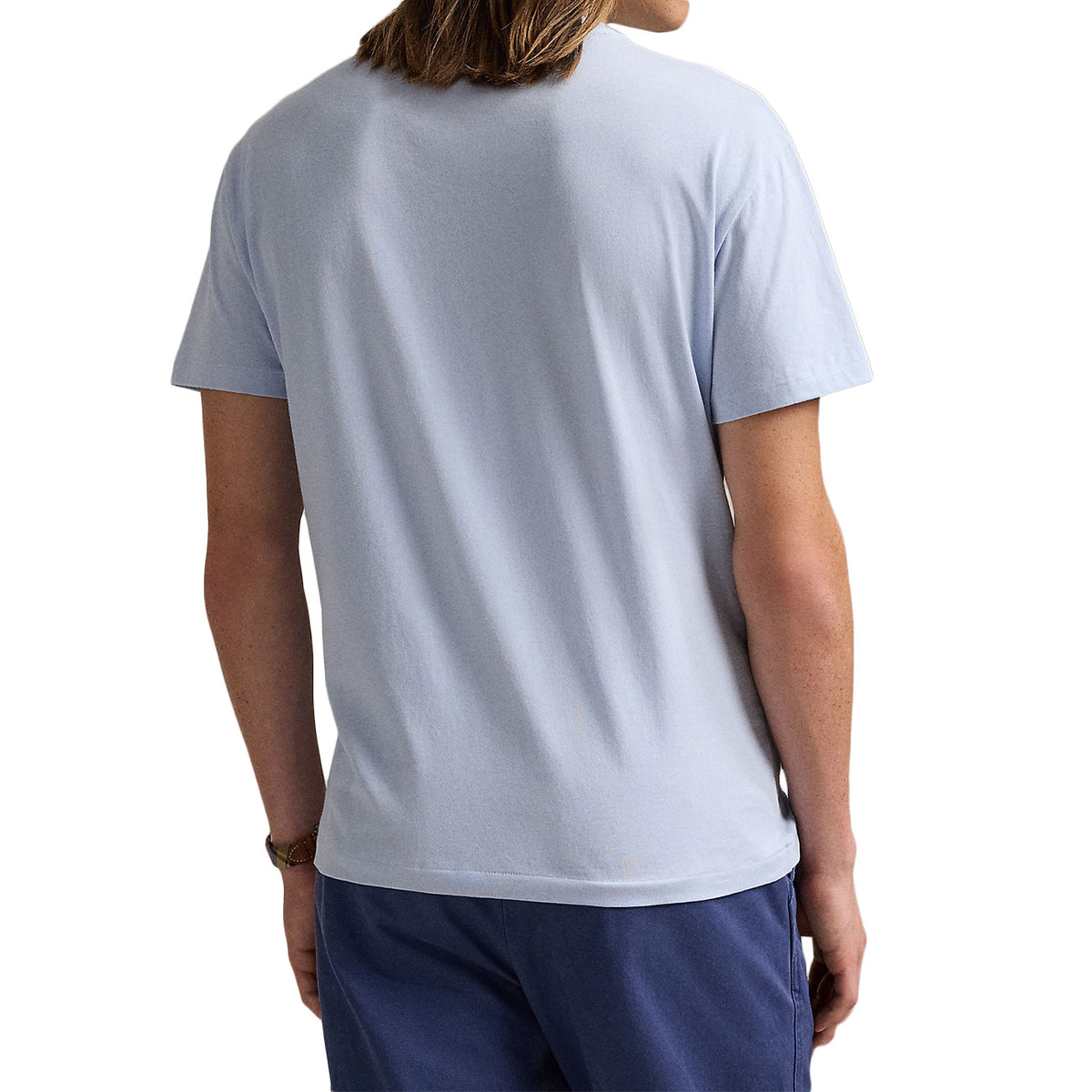 POLO RALPH LAUREN T-Shirt Girocollo Slim Fit Jersey Uomo Cornflower Blue 710671438 418 CORNFLOWER BLUE/C3173 