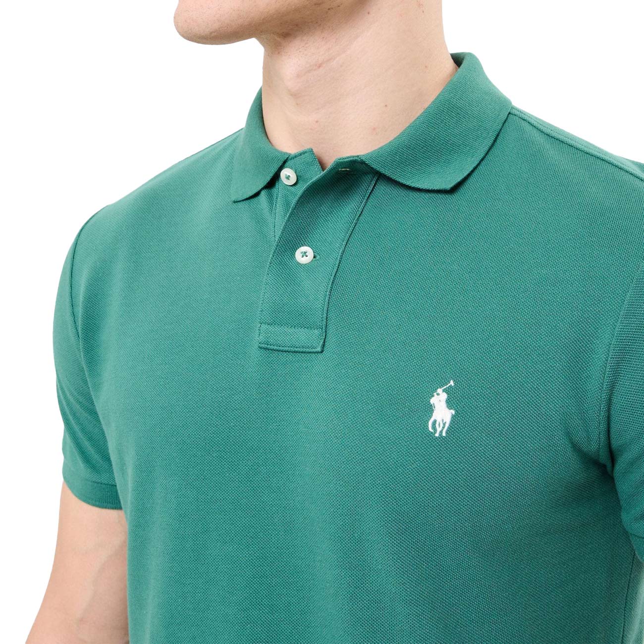 POLO RALPH LAUREN Polo Custom Short Sleeve 710680784 427 ANTIQUE GREEN/ANTIQUE CREA 