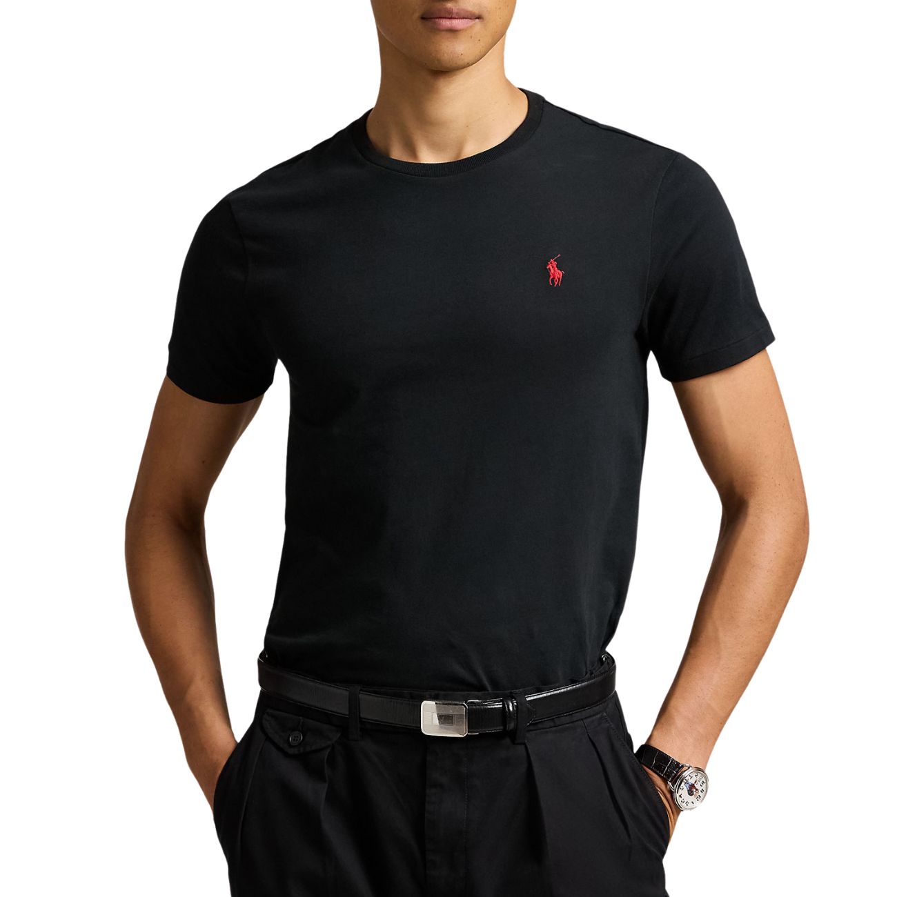 POLO RALPH LAUREN T-Shirt Girocollo In Jersey Slim Fit 710680785 001 RL BLACK 