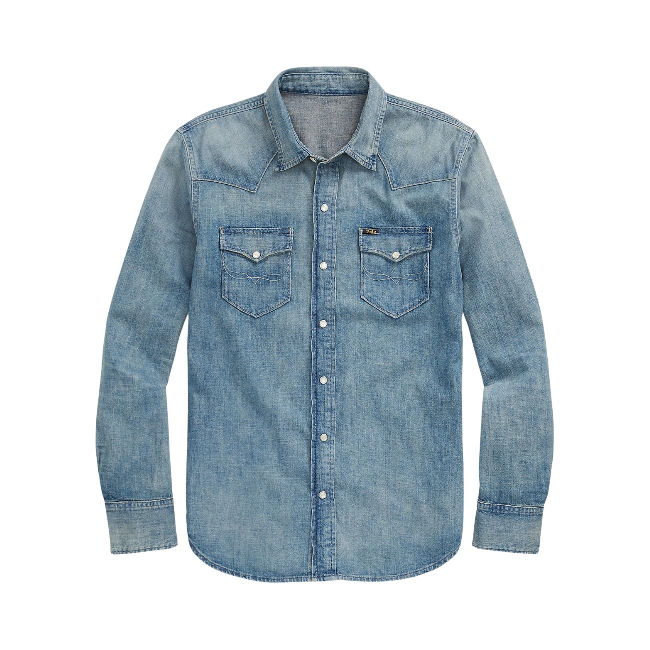POLO RALPH LAUREN Camicia Western In Denim Slub 710703936 001 RL WESTERN 