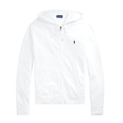 POLO RALPH LAUREN Felpa Zip Con Cappuccio In Cotone Garzato Uomo Bianco 710706348 002 WHITE 