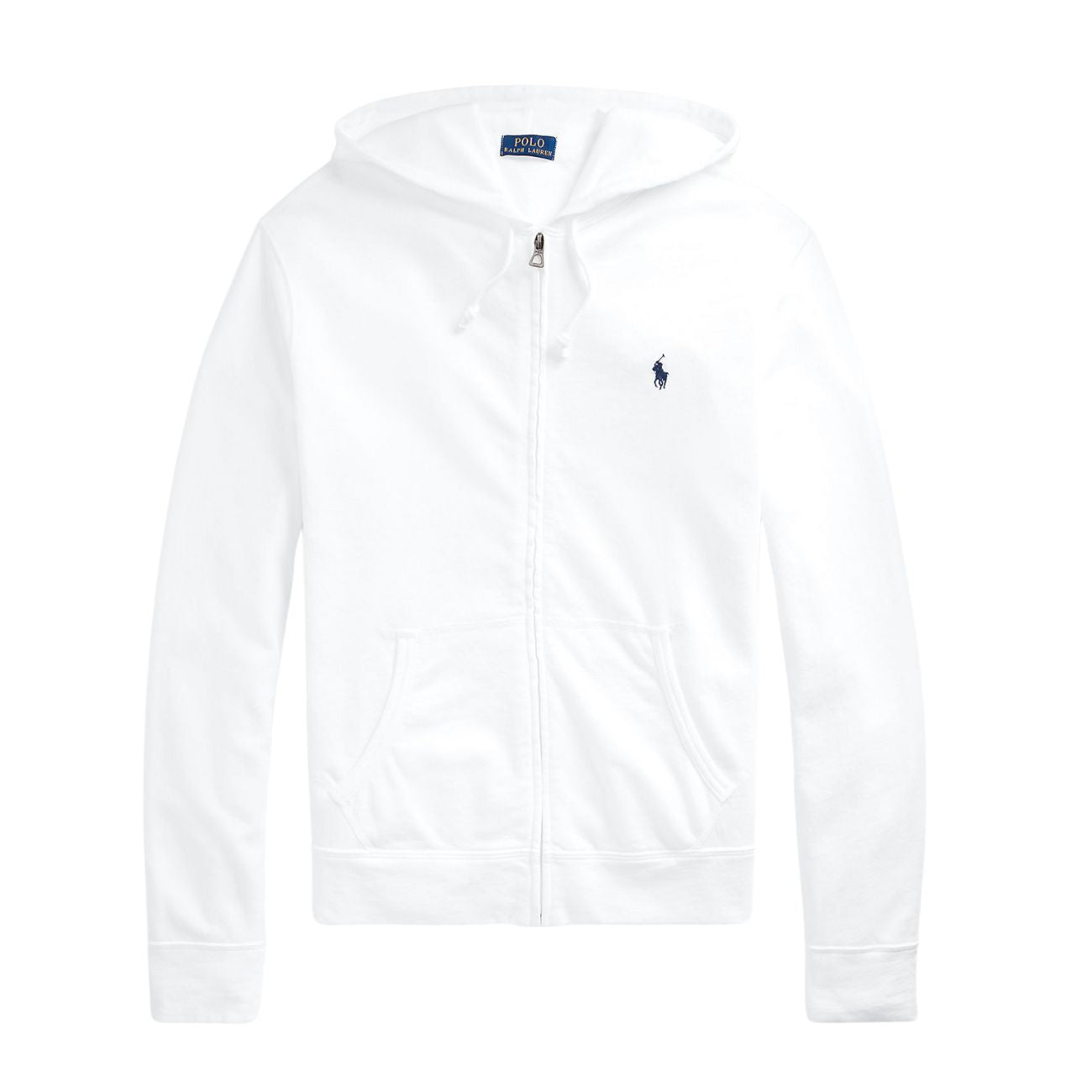 POLO RALPH LAUREN Felpa Zip Con Cappuccio In Cotone Garzato Uomo Bianco 710706348 002 WHITE 