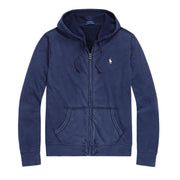 POLO RALPH LAUREN Felpa In Cotone Garzato Con Cappuccio Uomo Newport Navy 710706348 011 NEWPORT NAVY 