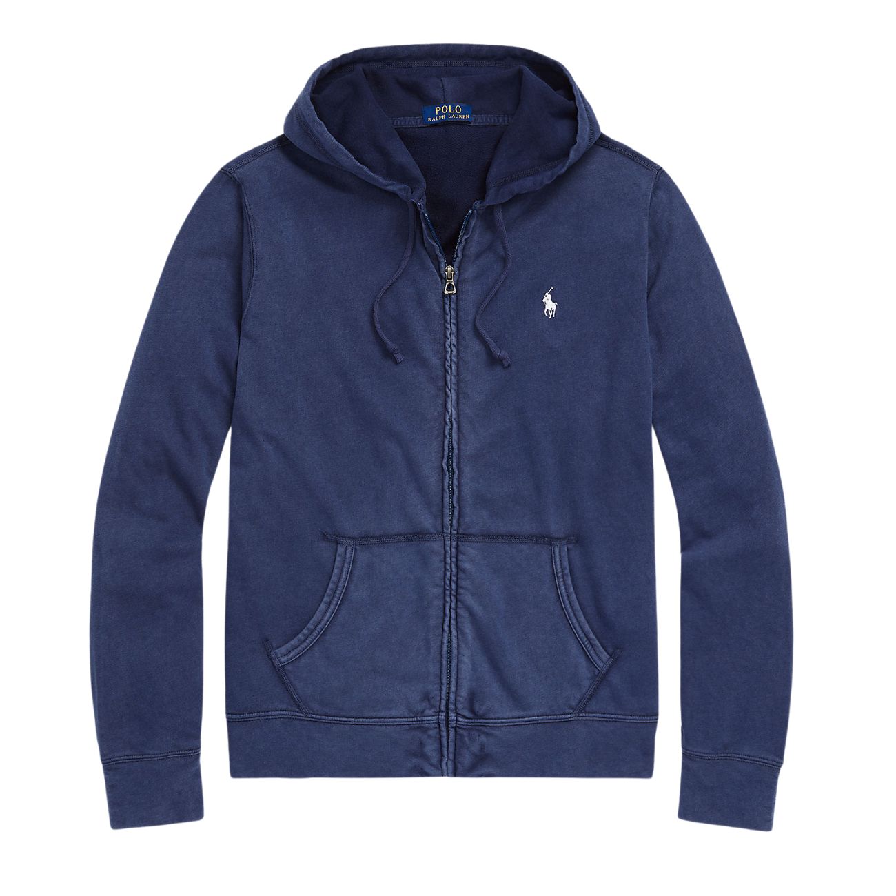 POLO RALPH LAUREN Felpa In Cotone Garzato Con Cappuccio Uomo Newport Navy 710706348 011 NEWPORT NAVY 