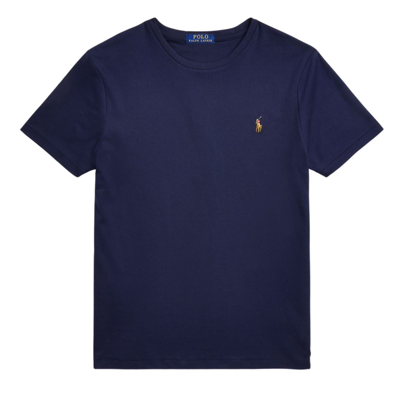 POLO RALPH LAUREN T-Shirt In Cotone Custom Slim Fit Uomo Refined Navy 710740727 003 REFINED NAVY 