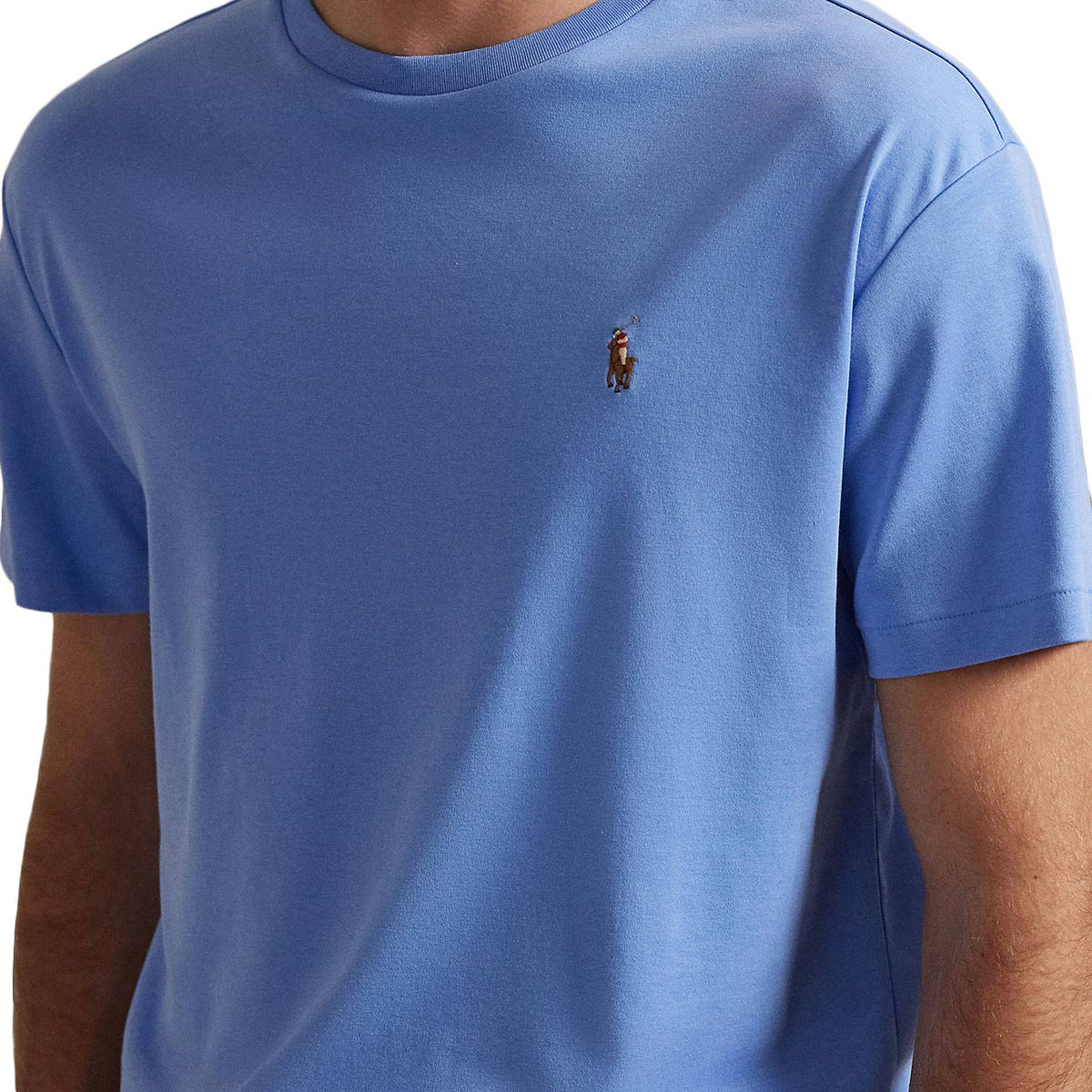 POLO RALPH LAUREN T-Shirt Slim Fit Uomo Canvas Blu 710740727 091 CANVAS BLUE 