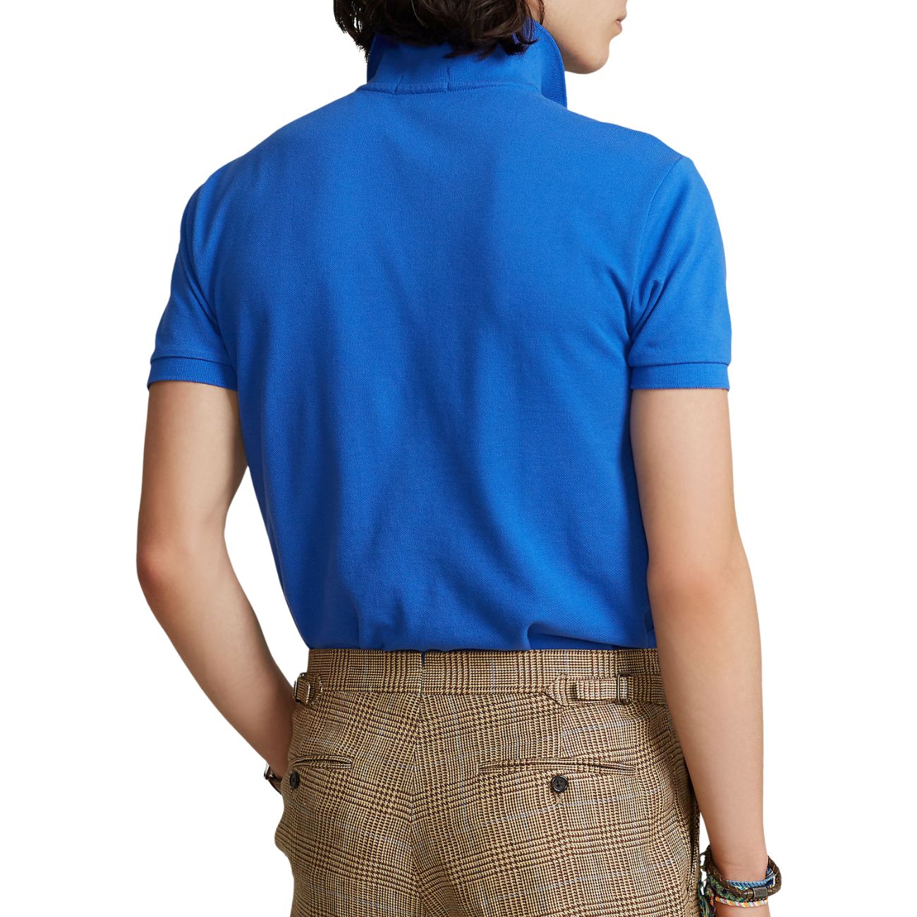 POLO RALPH LAUREN Polo Slim Fit Mesh Uomo Blu Iris 710795080 014 NEW IRIS BLUE/C2427 