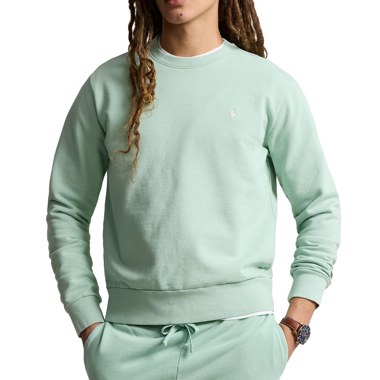 POLO RALPH LAUREN Felpa Girocollo Uomo Celadon 710916689 012 CELADON 
