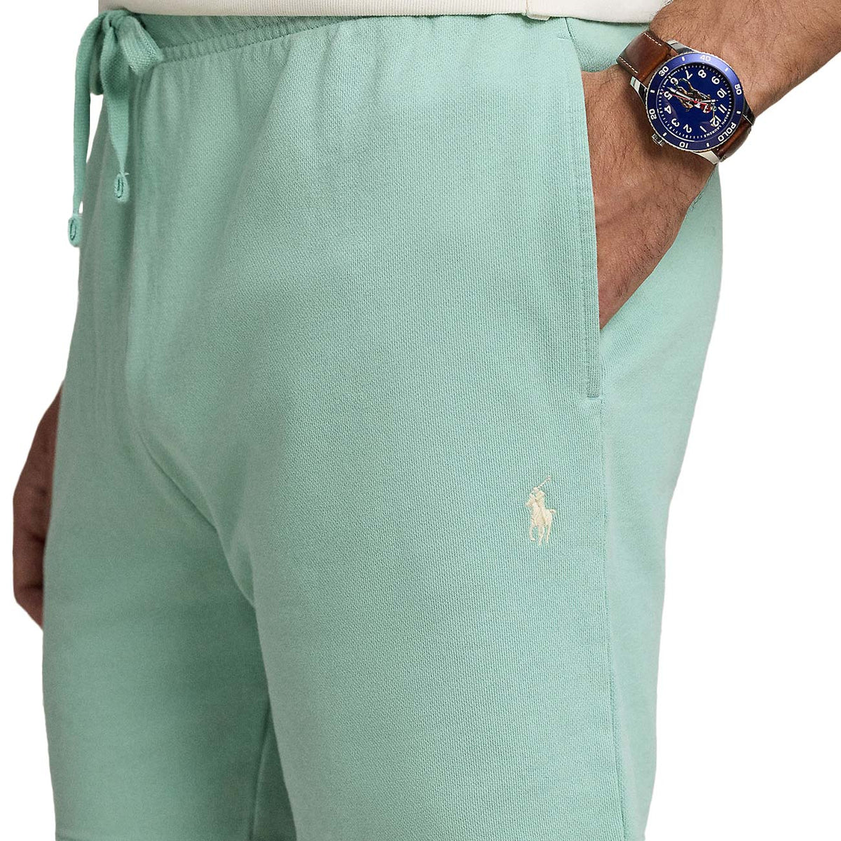 POLO RALPH LAUREN Shorts Loopback In Pile Leggero Uomo Celadon 710934602 005 CELADON 