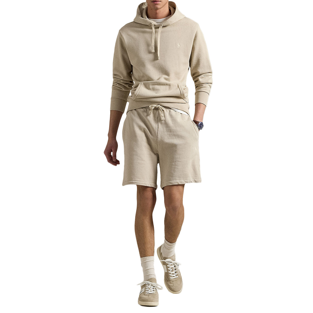 POLO RALPH LAUREN Shorts Loopback In Pile Leggero Uomo Stoneware Grey 710934602 013 STONEWARE GREY 