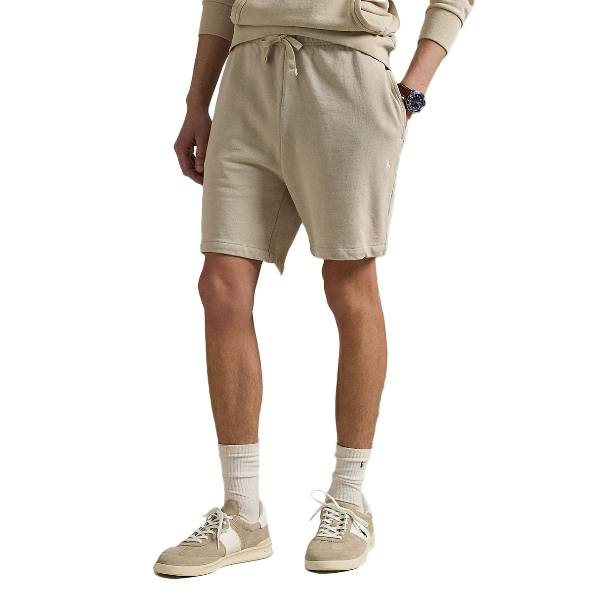 POLO RALPH LAUREN Shorts Loopback In Pile Leggero Uomo Stoneware Grey 710934602 013 STONEWARE GREY 