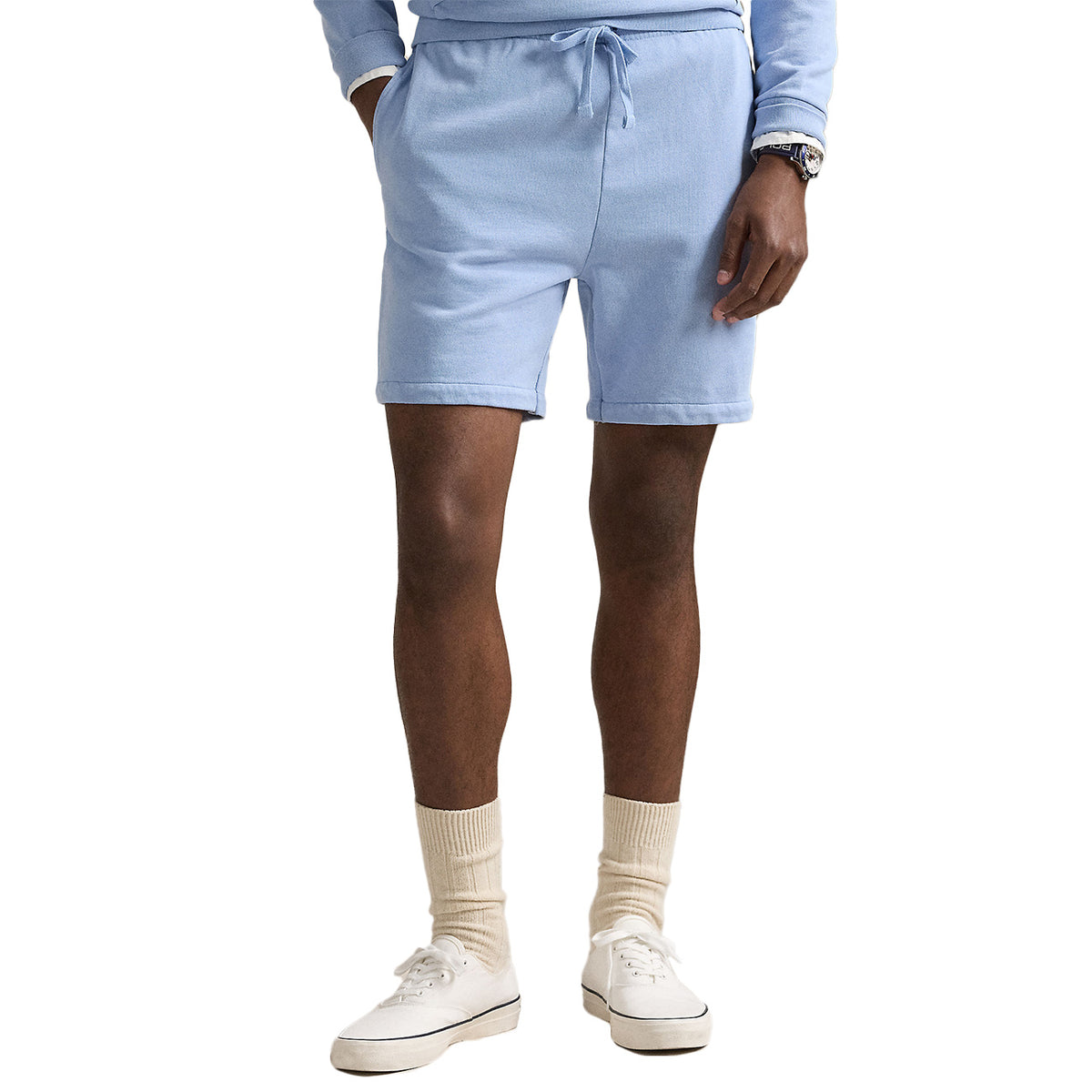 POLO RALPH LAUREN Shorts Loopback In Pile Leggero Uomo Chambray Blue 710934602 014 CHAMBRAY BLUE 