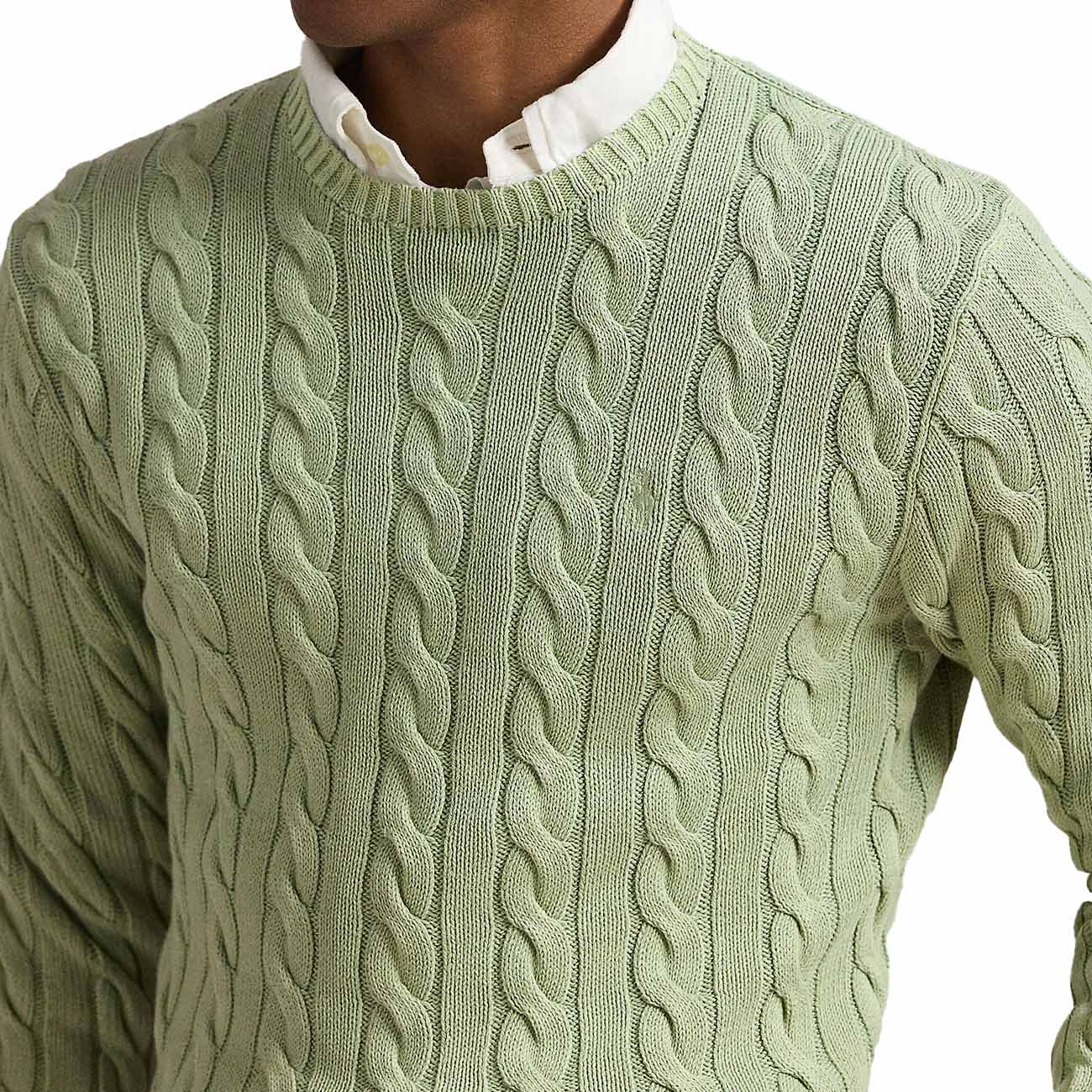 POLO RALPH LAUREN Pullover Maglia A Trecce 710965867 002 GREENSTON E GMD 