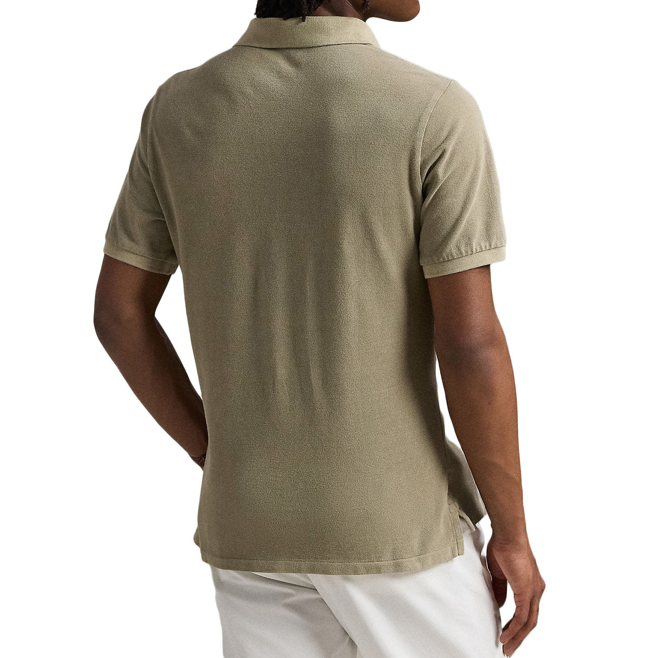 POLO RALPH LAUREN Polo Personalizzata Slim In Rete Tinta Con Minerale 710969626 006 OLIVE 
