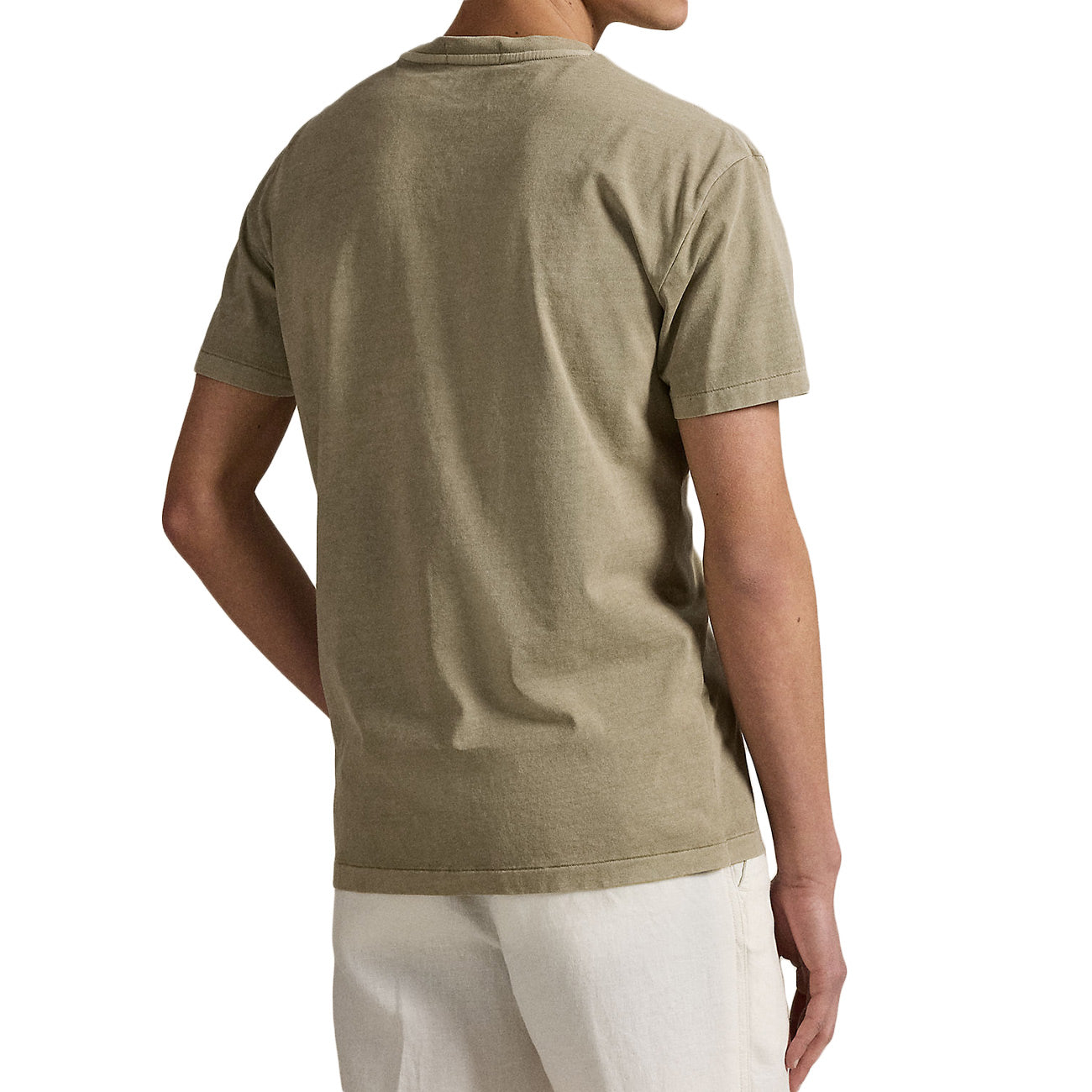 POLO RALPH LAUREN T-Shirt Personalizzata Slim Con Tasca Tinta Minerale 710969628 006 OLIVE 