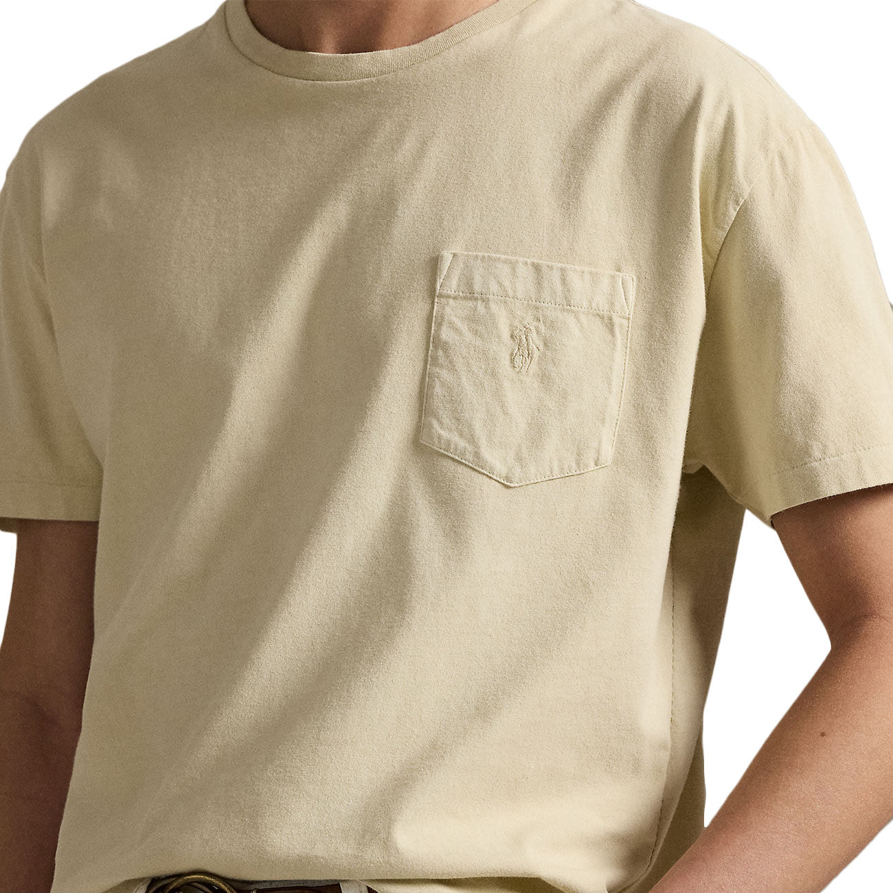 POLO RALPH LAUREN T-Shirt Personalizzata Slim Con Tasca Tinta Minerale 710969628 007 NATURAL 