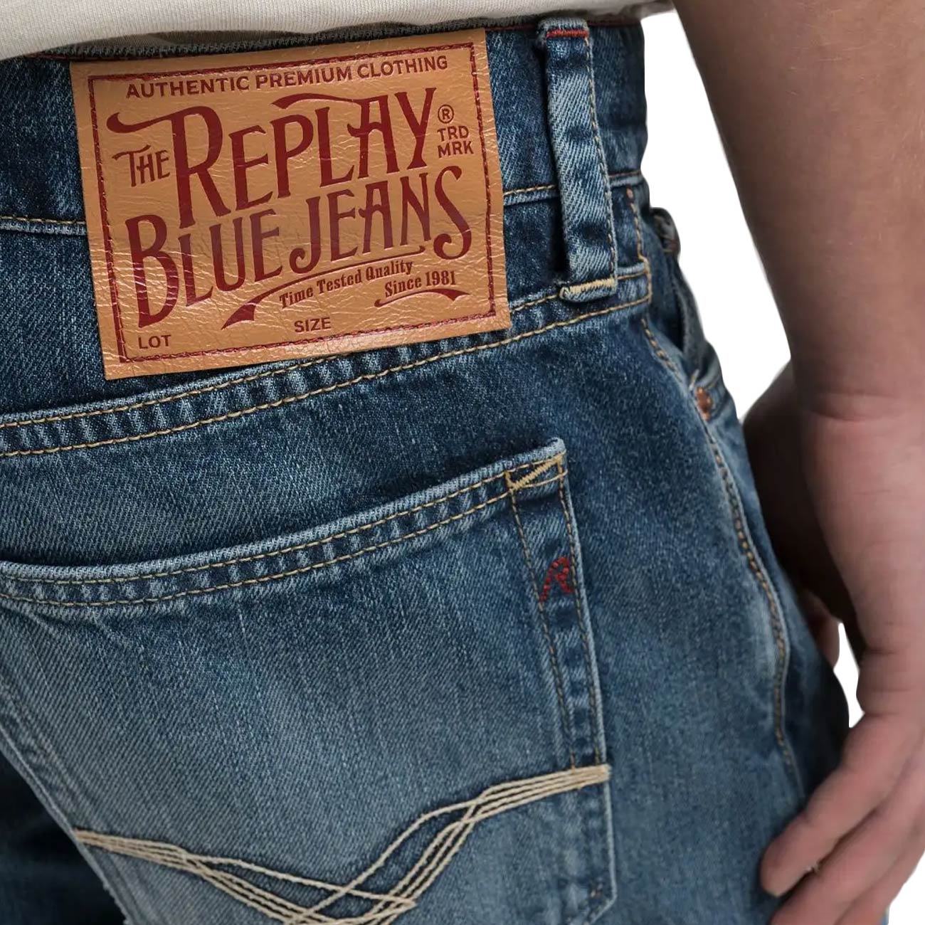 REPLAY Jeans Slim Fit Neaal Uomo Blu Medio M1038R.032.814.838 009 MEDIUM BLUE 