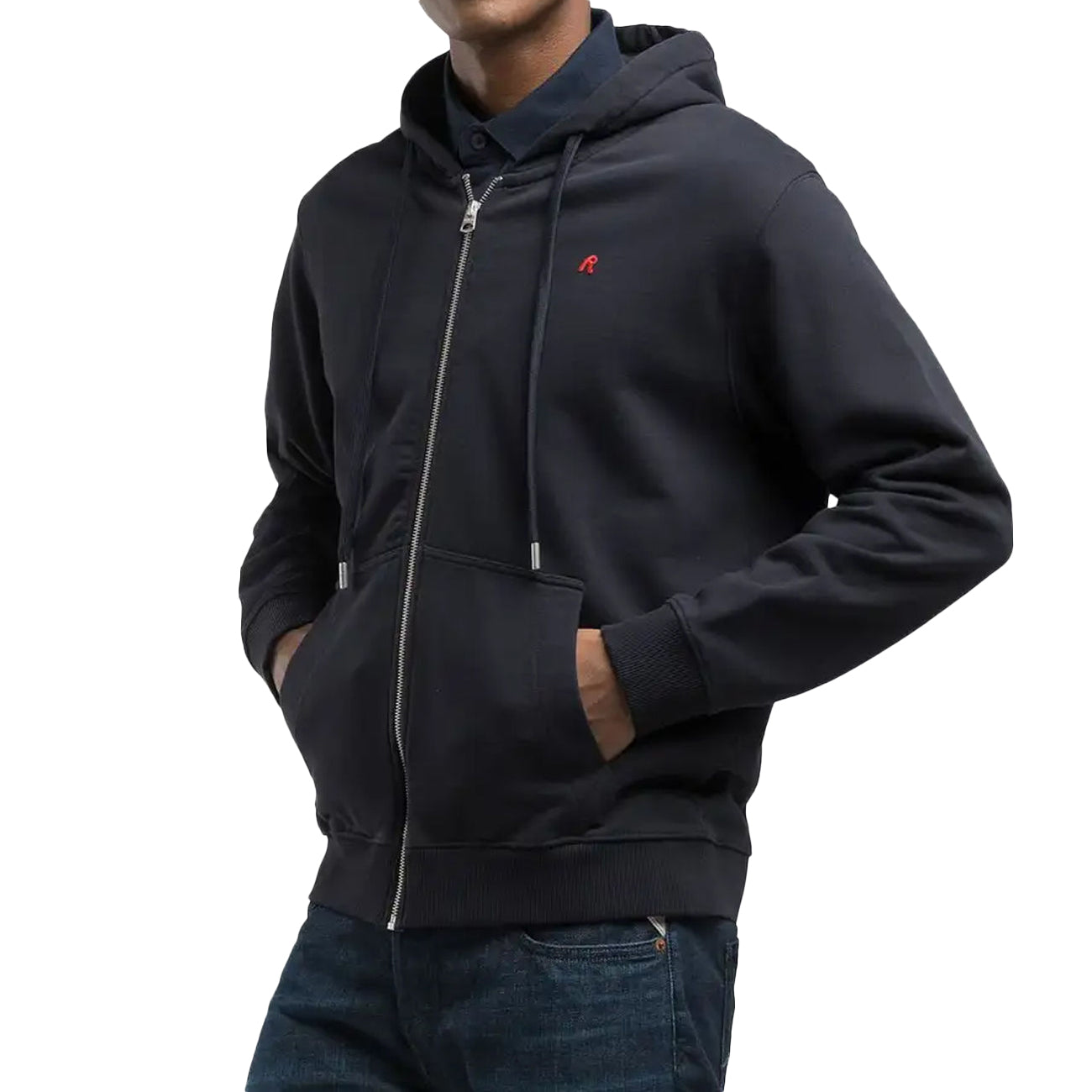 REPLAY Felpa Full Zip Uomo Blu Scuro M3107.000.23808 970 DARK BLUE 