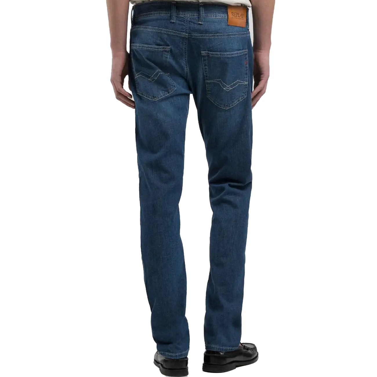 REPLAY Jeans Straight Fit Grover Uomo Blu Medio MA972J.032.785856 009 MEDIUM BLUE 