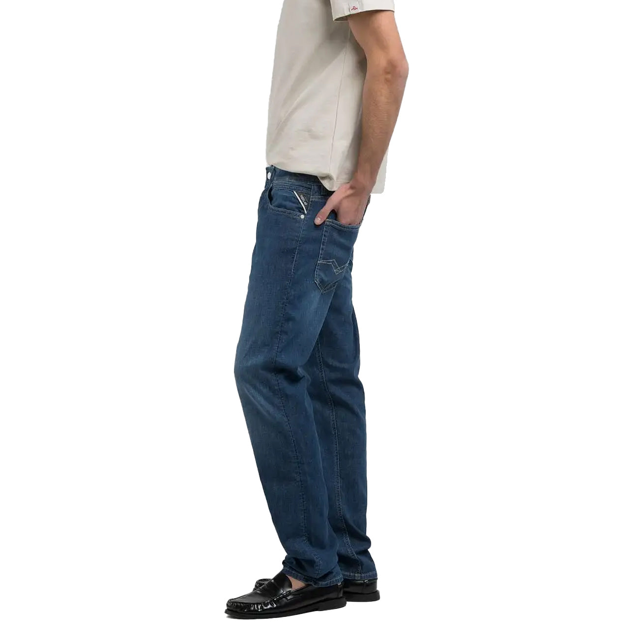 REPLAY Jeans Straight Fit Grover Uomo Blu Medio MA972J.032.785856 009 MEDIUM BLUE 