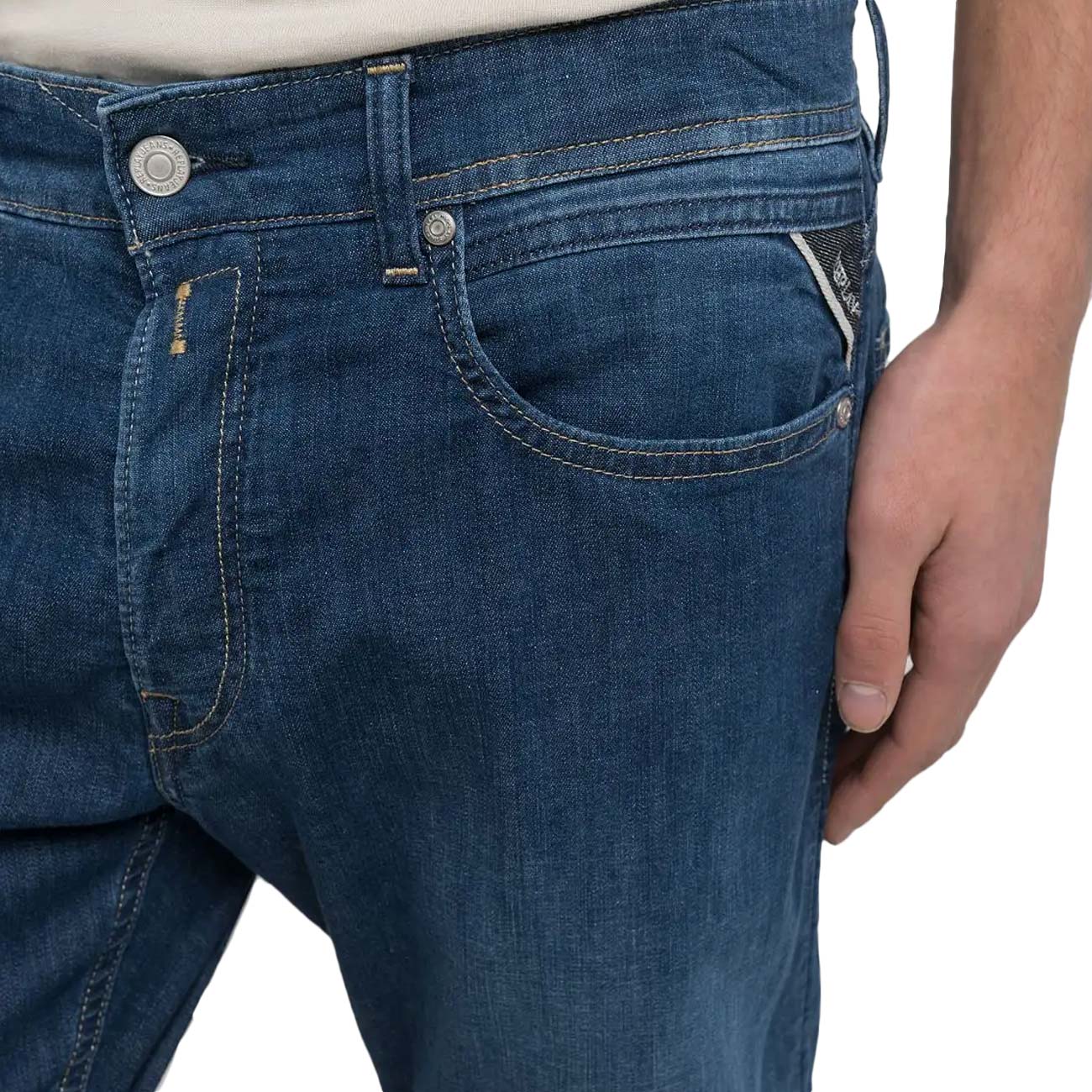 REPLAY Jeans Straight Fit Grover Uomo Blu Medio MA972J.032.785856 009 MEDIUM BLUE 