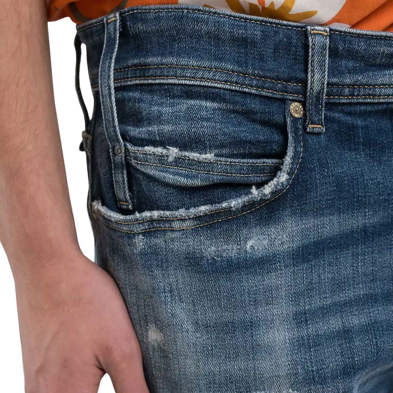 REPLAY Bermuda Denim Tapered Fit Uomo Blu Medio MA981Q.000.141860R 009 MEDIUM BLUE 