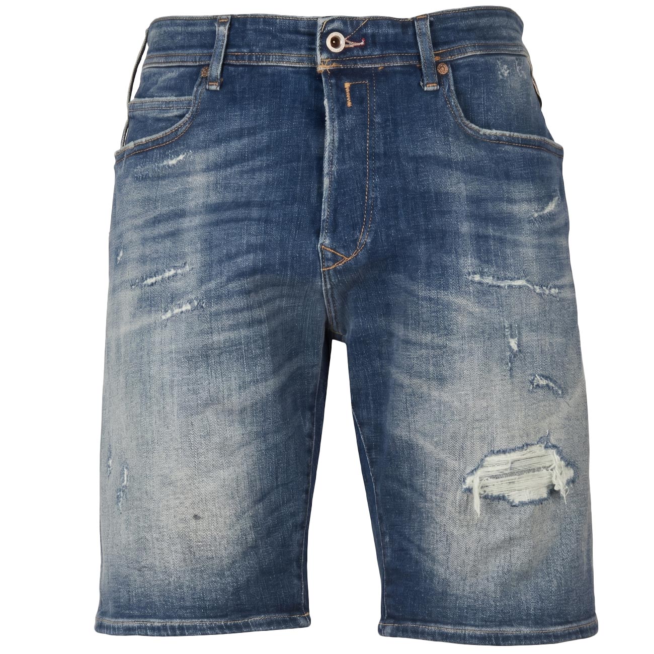 REPLAY Bermuda Denim Tapered Fit Uomo Blu Medio MA981Q.000.141860R 009 MEDIUM BLUE 