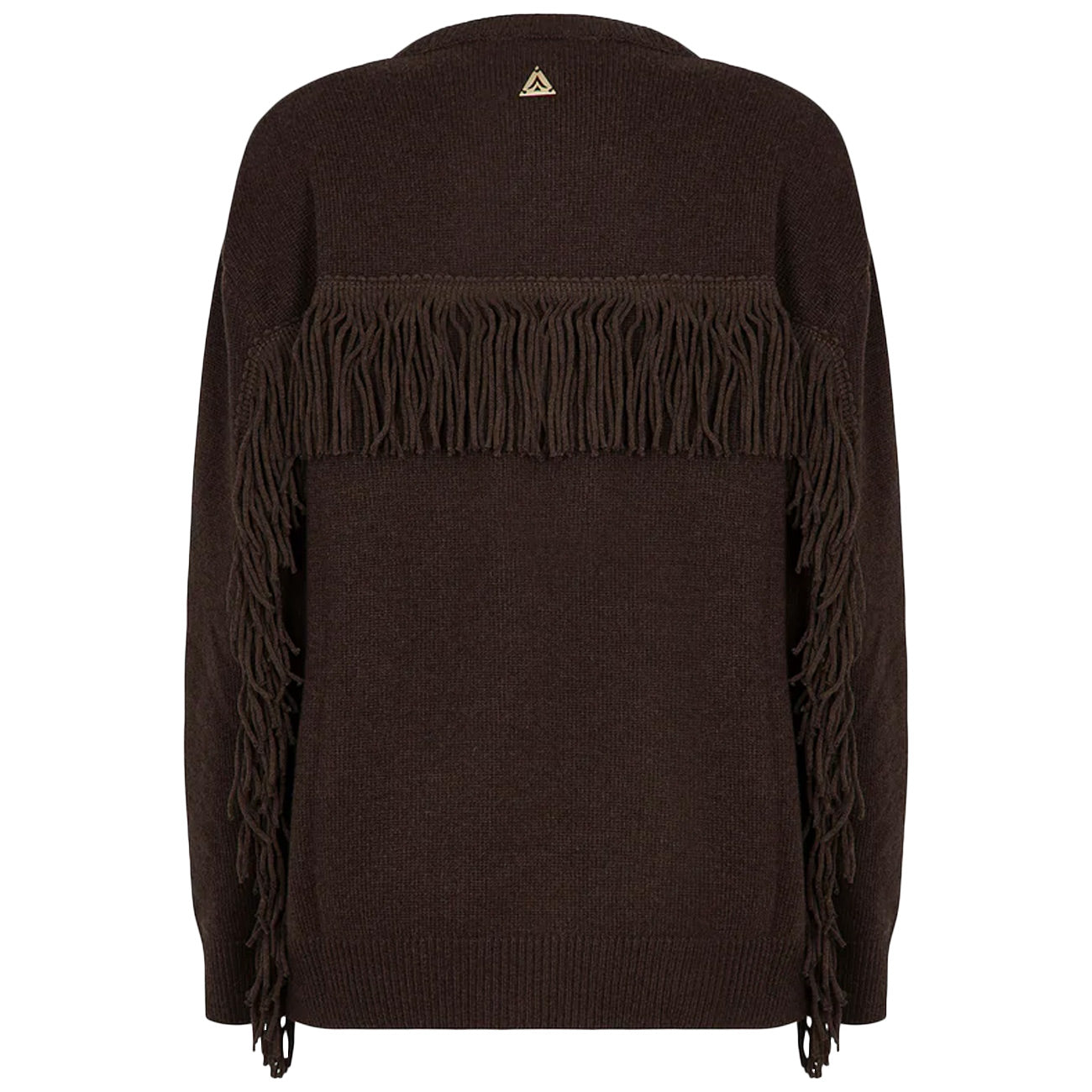 AKEP Girocollo In Maglia Rasata Con Frange MGKD11074 NERO 