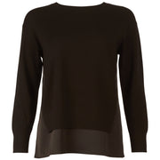 ANIS WHITE Griocollo Con Inserti In Tessuto 255W1002 - AW 029 NERO 