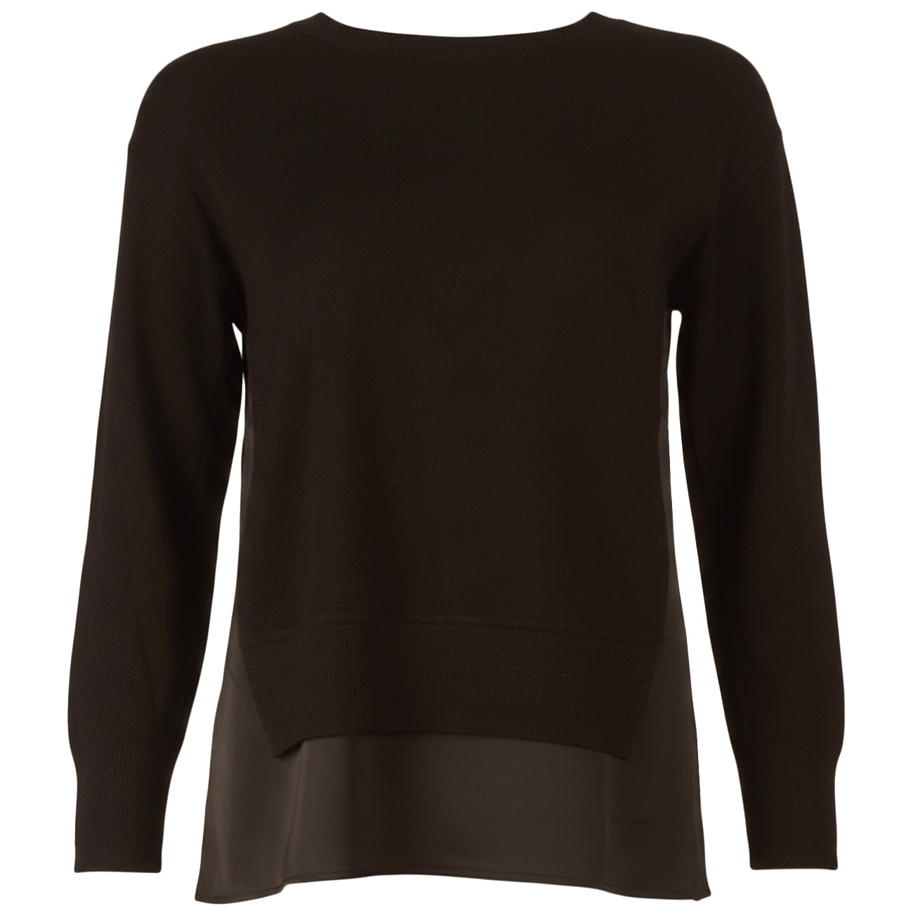 ANIS WHITE Griocollo Con Inserti In Tessuto 255W1002 - AW 029 NERO 