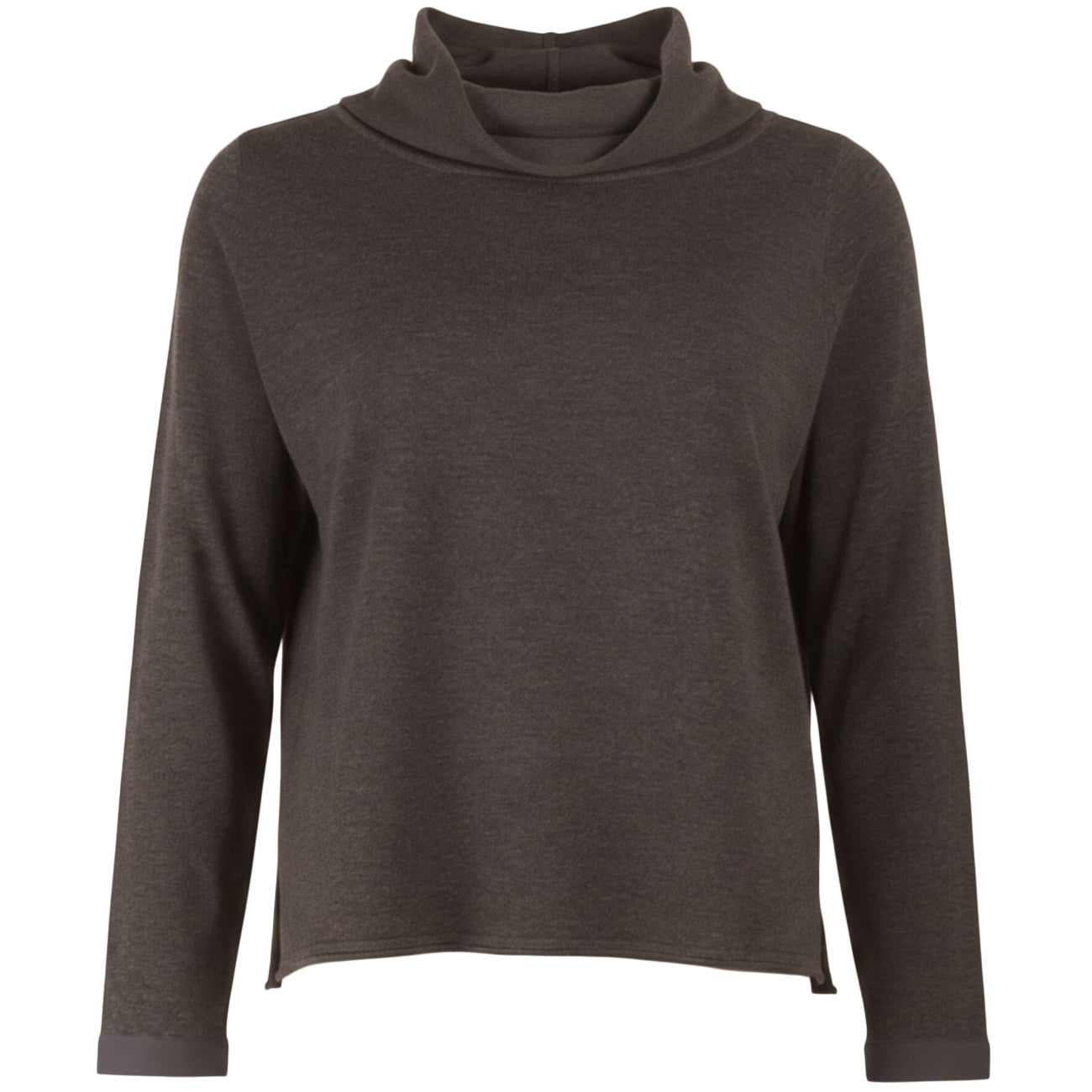 ANIS WHITE Maglia Collo Ciambella Con Polsini In Tessuto 255W1156 - DW 028 CARBONE 