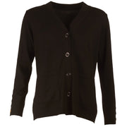 ANIS WHITE Cardigan Lungo Con Bottoni A Fantasia 255W11902 - DW 029 NERO 