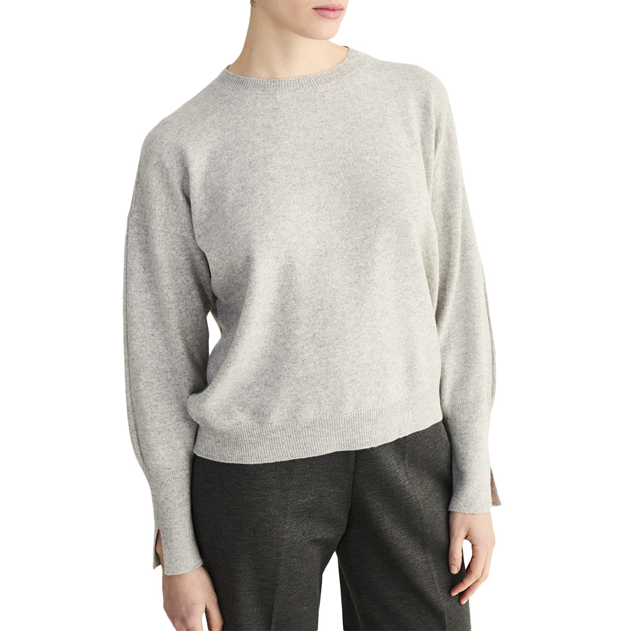 ANNECLAIRE Pullover Boxy A Girocollo D1301 621 GRIGIO 