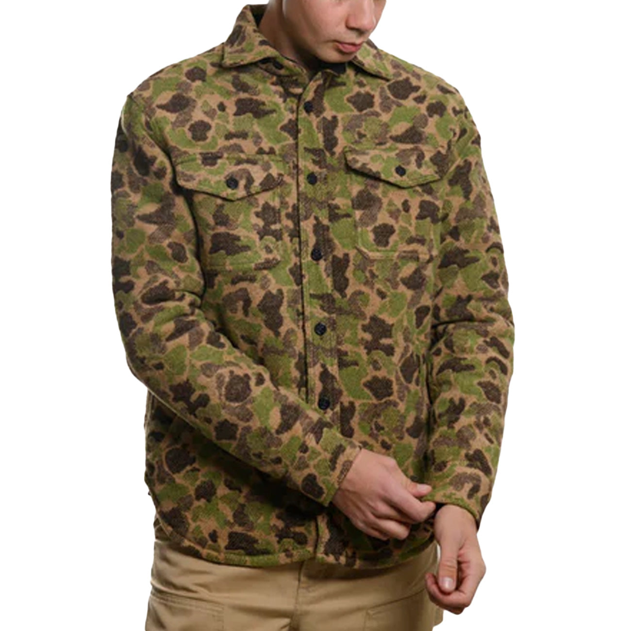 CHESAPEAKE'S Giacca Wool Lined CPO PADDED FROGSKIN 